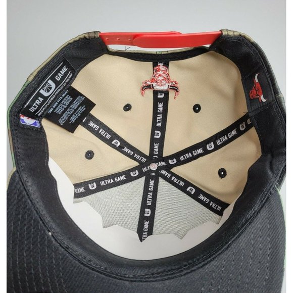 Ultra Game NBA Chicago Bulls Camo Snapback Hat - Picture 6 of 6